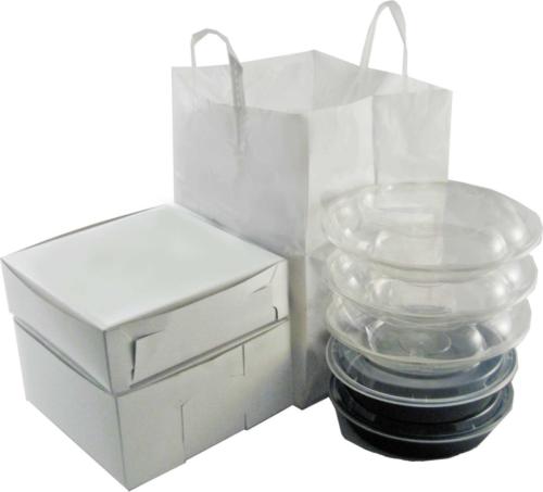 Large Take Out Bag 22x14x15 Folded Loop Handle Plastic Catering Bags Take Out Bags Large Gusset Bags Wide Gusset Bags