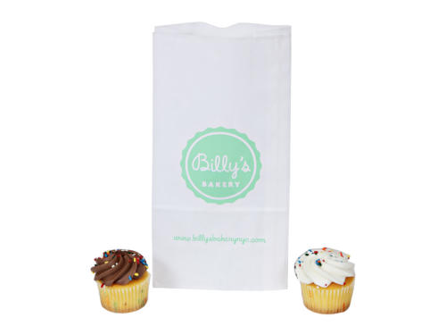 Billy's Bakery SOS Bags Cupcake SOS Flat Bottom Grocery Bag economical, and eco-friendly, this bag is great for french macarons, Bagels, Empanadas, bakeries, coffee shops, and restaurants