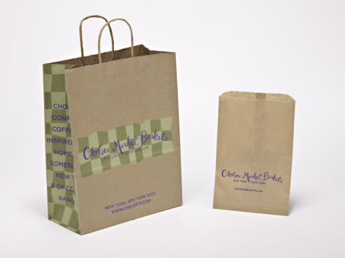 Chelsea Market Baskets Natural Kraft Paper Shopping Bag  Merchandise Bag