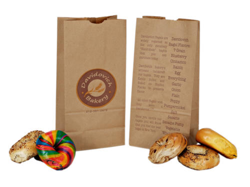Davidovich Bakery SOS Bags Cupcake SOS Flat Bottom Grocery Bag Economical, and eco-friendly, this bag is great for French Macarons, Rainbow Bagels, Empanadas, bakeries, coffee shops, and restaurants