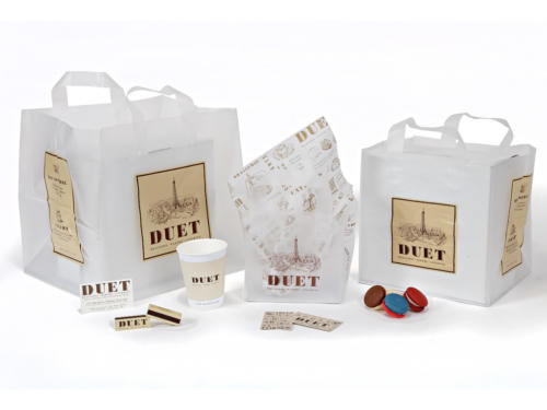 Duet Restaurant and Duet Bakery Soft Loop Shopping Bags