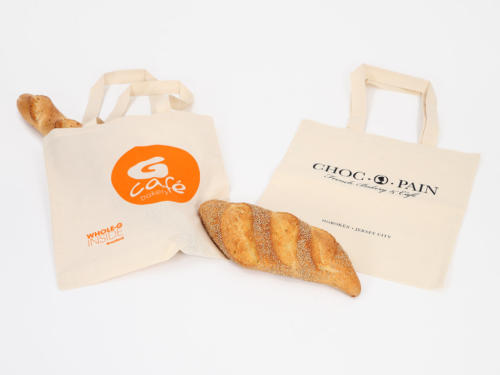 G Cafe  Choc-O-Pain All Natural Cotton Tote Bread Bag