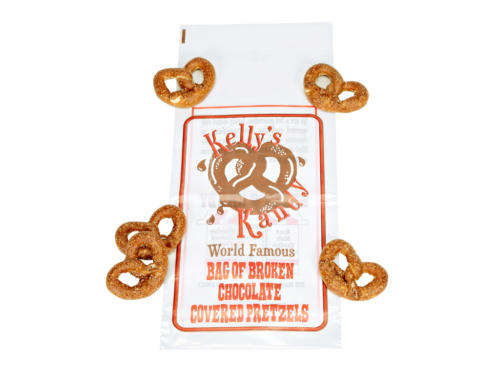 Kellys Kandy Custom Printed Clear Pretzel Bag Polybag, Candy Bag, Nut Bag, Cookie Bag, Clear Bag
