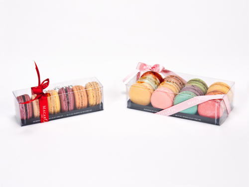 Macaron Boxes Rectangular Clear Acetate Boxes Used For Packing Macarons, Chocolate, Nuts, Cookies, Madeleines And Other Food Delicacies; All Sizes Made-To-Order