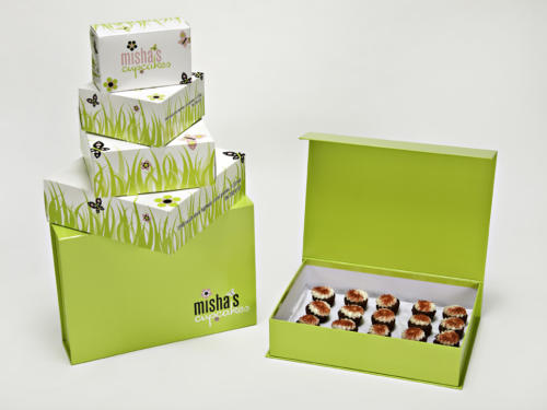 Misha's Cupcake Boxes Pastry Box  Magnetic Closure Corporate Box Gift Box