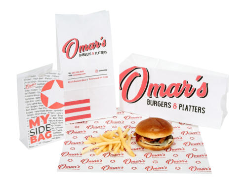 Omar's Burgers and Platters SOS Bags and Food Safe Tissue Paper, Bread Basket Liner, Grease Resistant Paper Tissue, Paper Tissue, Chocolate Paper Wrap, French Fry Basket Liner, Empanada Wrap, Falafel Food Wrap, Cookie Bags, Panini Wrap, Candy Bags, Muffin Tissue, Nut Bags, Sandwiches, Empanada Bags, Hot Dog Bags, Muffin Bags, Nut Bags, Open Sided Bags, Sandwich Bags, Pastry Bags, Macaron Bags, Chip Bags, Gourmet Food, Hamburger, Portion Bags, 