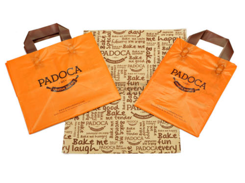 Padoca Bakery Soft Loop Take Out Bag Food Wrap Grease Resistant Tissue