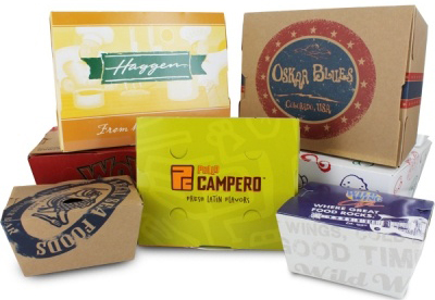 ZT Custom Printed Carry Out Boxes high quality, leak and grease resistant containers will serve everything from hot appetizers to cold desserts. The locking and ventilation features on top of each box keep food warm and fresh, but still allow for easy stacking. Printed Take Out Boxes, Specialty Food Carry Out, White Paper Box, Take Out Box, Grease Resistant Box, Nestable Take-out Boxes, Upscale Packaging Design, Vented Empanada Box, Recycled And Recyclable, Made in the USA.