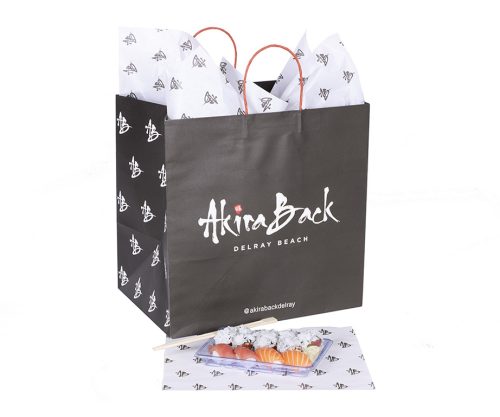 Akira Back Wide Gusset Paper Take Out Bag