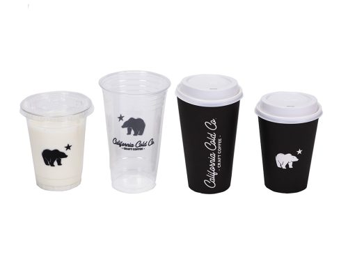 California Cold Co 2 Plastic 2 Paper Cups
