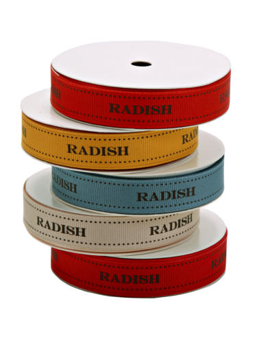 Radish Food Ribbon Custom Printed Ribbon Custom Grosgrain Ribbon Custom Satin Ribbon Custom Twill Ribbon